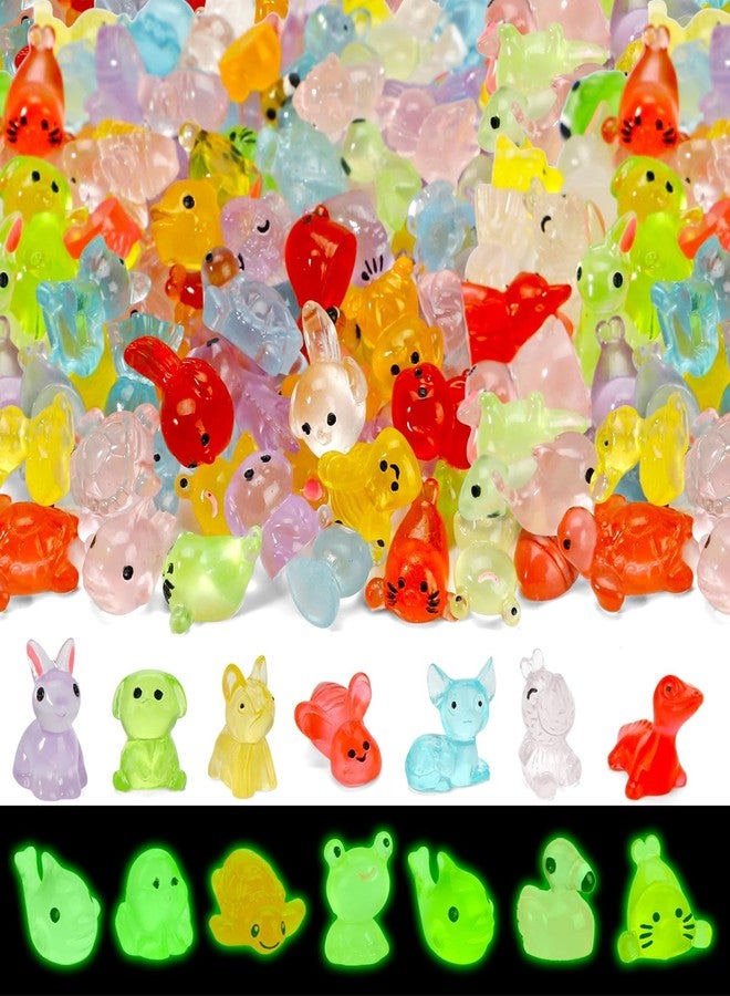 BharatBazaar 50 Pcs Miniature Toys, Garden Decoration Items Outdoor, Small Resin Animals Variety Pack Luminous Miniature Farm Ocean Figures Tiny Plastic Duck to Hide Garden Aquarium Dollhouse Office Home Decor - Image 1
